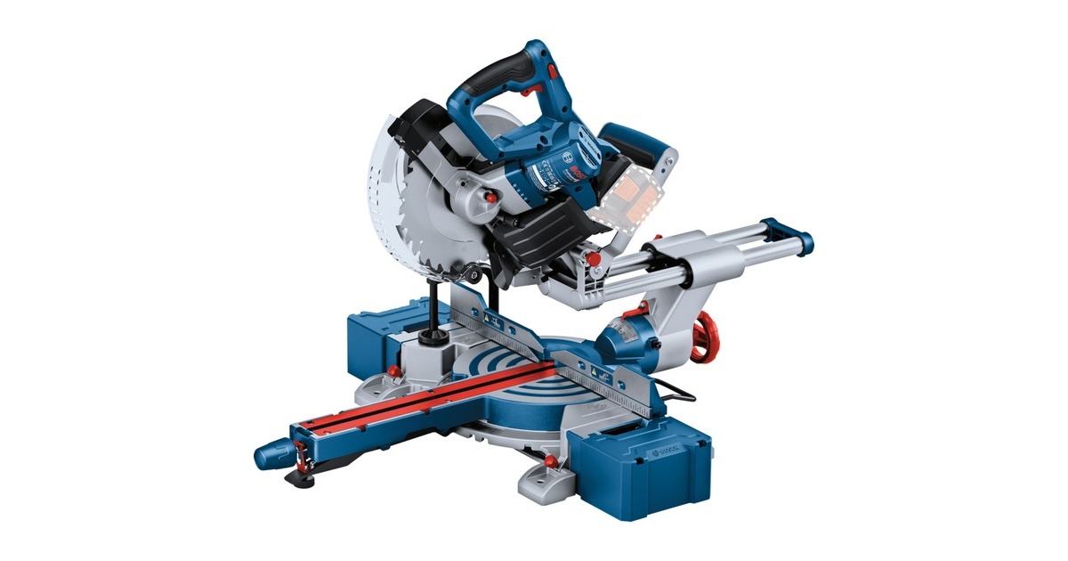 Bosch Akku-Kapp- und Gehrungssäge BITURBO GCM 18V-254 D Professional solo, Kapp-und Gehrungssäge(blau, ohne Akku und Ladegerät)