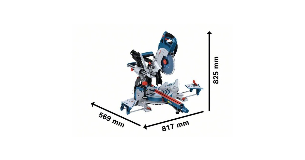 Bosch Akku-Kapp-und Gehrungssäge BITURBO GCM 18V-216 DC Professional solo(blau, Bluetooth Modul, ohne Akku und Ladegerät)