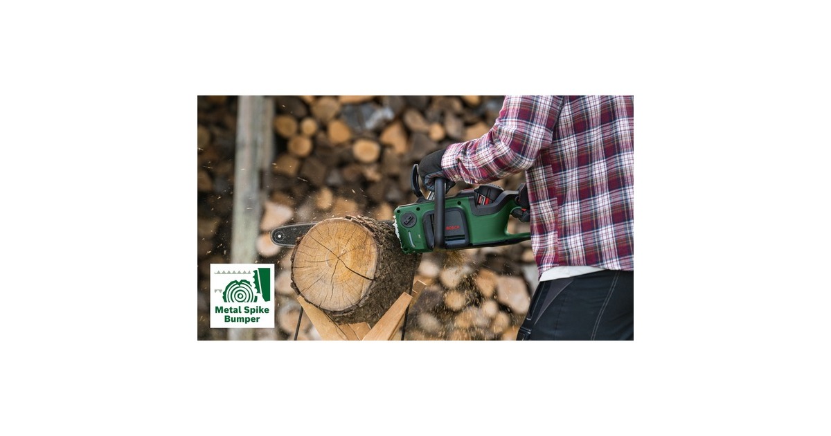 Bosch Akku-Kettensäge AdvancedChain 36V 35-40 Solo, 36Volt, Elektro-Kettensäge(grün/schwarz, ohne Akku und Ladegerät, POWER FOR ALL)