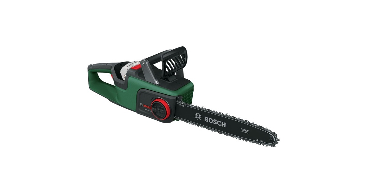 Bosch Akku-Kettensäge AdvancedChain 36V 35-40, 36Volt, Elektro-Kettensäge(grün/schwarz, Li-Ionen Akku 2,0Ah, POWER FOR ALL)