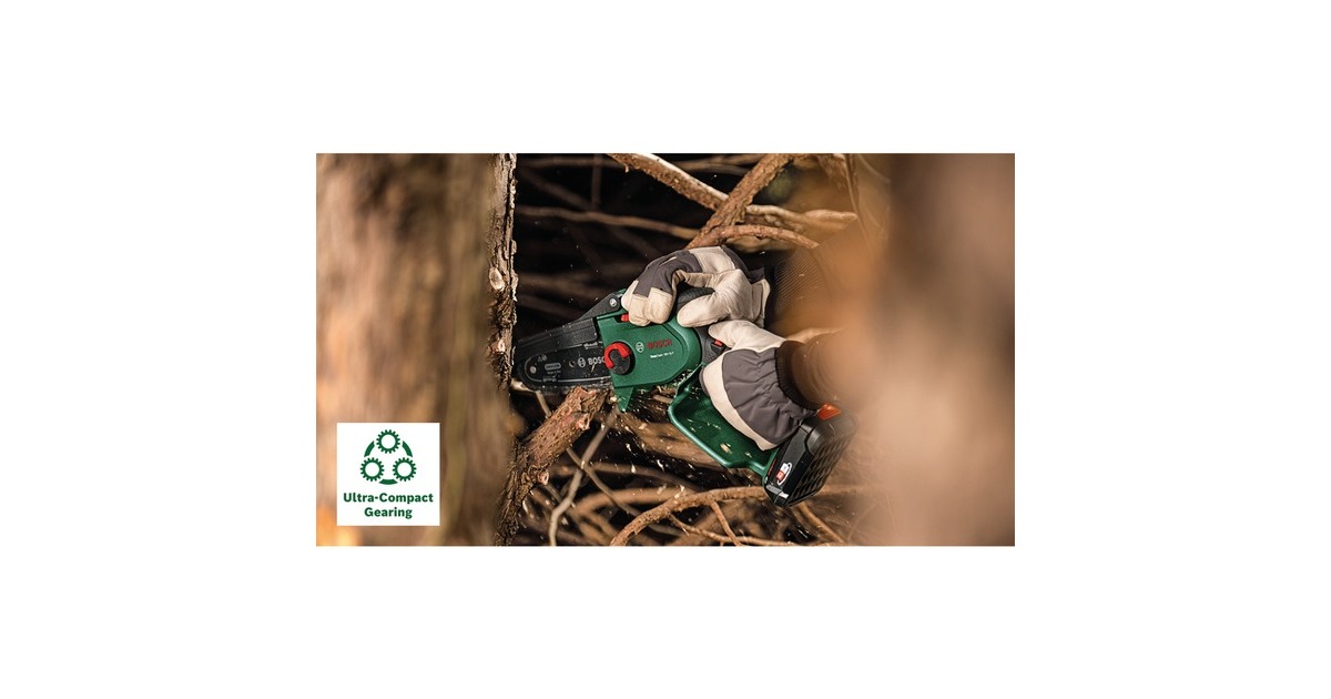 Bosch Akku-Kettensäge EasyChain 18V-15-7, 18Volt, Elektro-Kettensäge(grün/schwarz, Li-Ionen Akku 2,5Ah, POWER FOR ALL ALLIANCE)