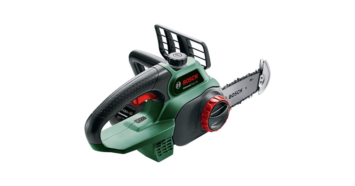 Bosch Akku-Kettensäge UniversalChain 18 solo, 18Volt, Elektro-Kettensäge(grün/schwarz, ohne Akku und Ladegerät, POWER FOR ALL ALLIANCE)