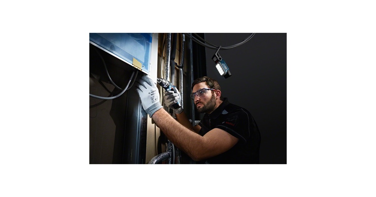 Bosch Akku-Lampe GLI DeciLED 12V/10,8V-Li, Arbeitsleuchte(blau, ohne Akku und Ladegerät)