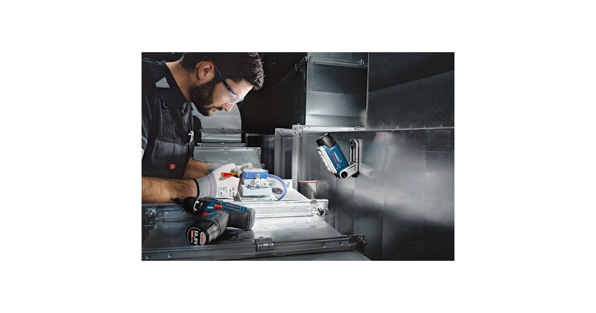 Bosch Akku-Lampe GLI DeciLED 12V/10,8V-Li, Arbeitsleuchte(blau, ohne Akku und Ladegerät)