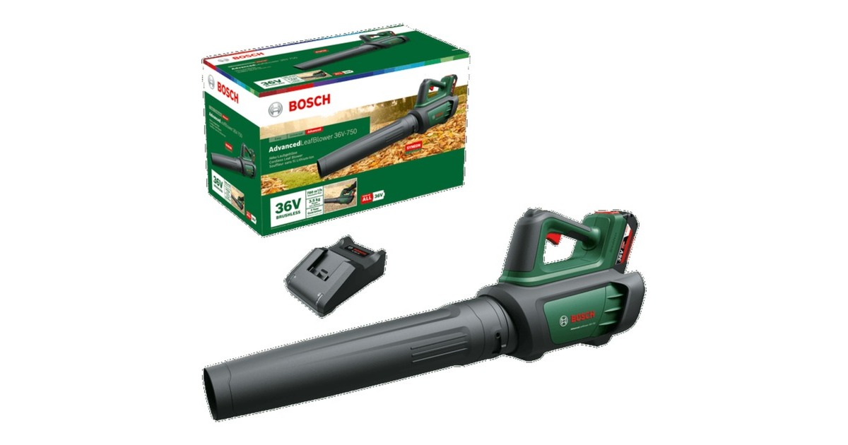 Bosch Akku-Laubbläser Advanced LeafBlower 36V-750, Laubgebläse(grün/schwarz, Li-Ionen Akku 2,0Ah, POWER FOR ALL) Bosch Akku-Laubbläser Advanced LeafBlower 36V-750, Laubgebläse(grün/schwarz, Li-Ionen Akku 2,0Ah, POWER FOR ALL)