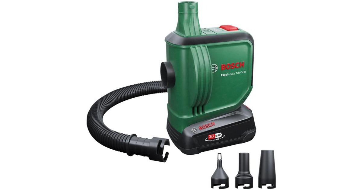 Bosch Akku-Luftpumpe EasyInflate 18V-500 solo, 18Volt(grün/schwarz, ohne Akku und Ladegerät, POWER FOR ALL ALLIANCE)