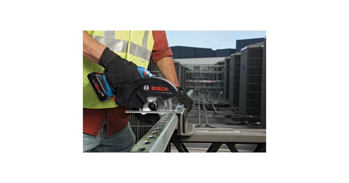 Bosch Akku-Metallkreissäge GKM 18V-50 Professional, Handkreissäge(blau/schwarz, 2x Li-Ionen Akku 5,0Ah, in L-BOXX)