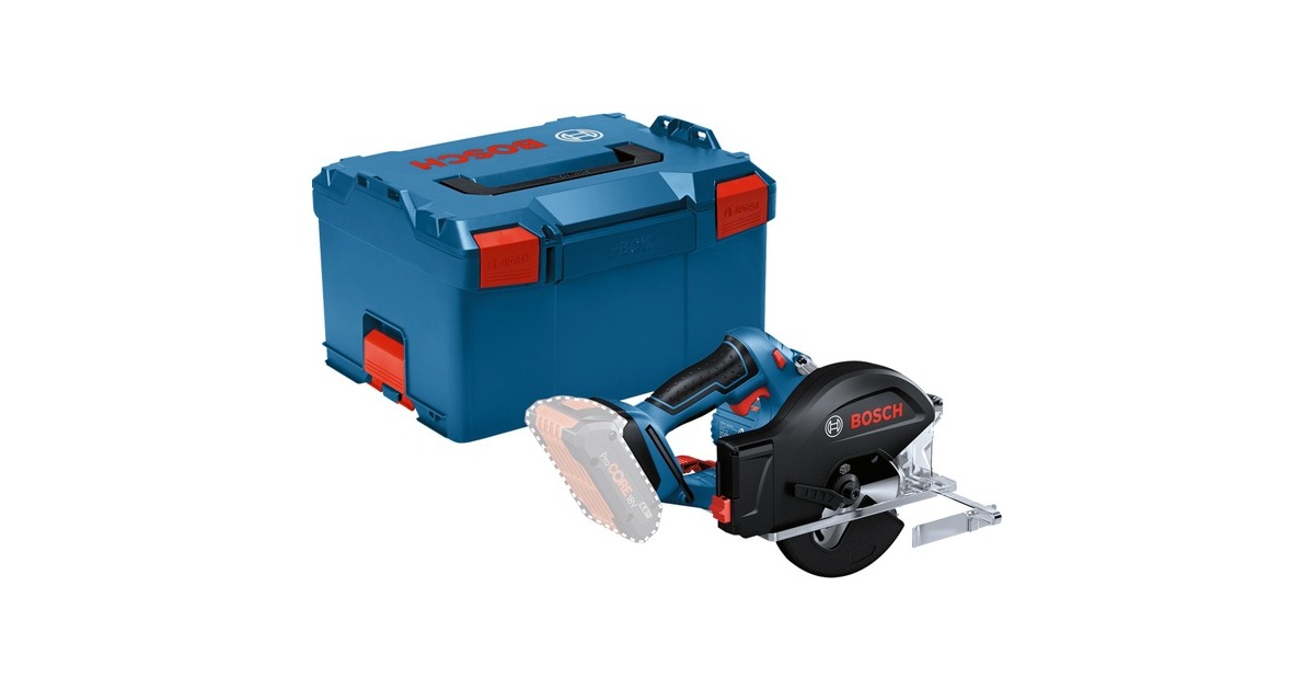 Bosch Akku-Metallkreissäge GKM 18V-50 Professional solo, Handkreissäge(blau/schwarz, ohne Akku und Ladegerät, in L-BOXX)