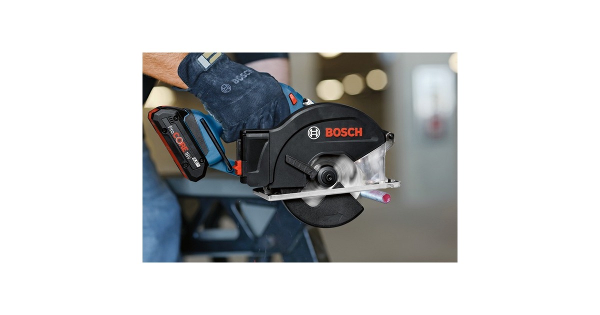 Bosch Akku-Metallkreissäge GKM 18V-50 Professional solo, Handkreissäge(blau/schwarz, ohne Akku und Ladegerät, in L-BOXX)