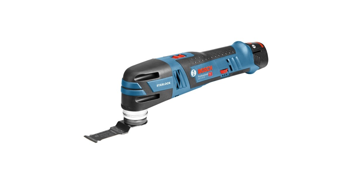 Bosch Akku-Multi-Cutter GOP 12V-28 Professional, 12Volt, Multifunktions-Werkzeug(blau/schwarz, 2x Li-Ionen Akku 3,0Ah, in L-BOXX)