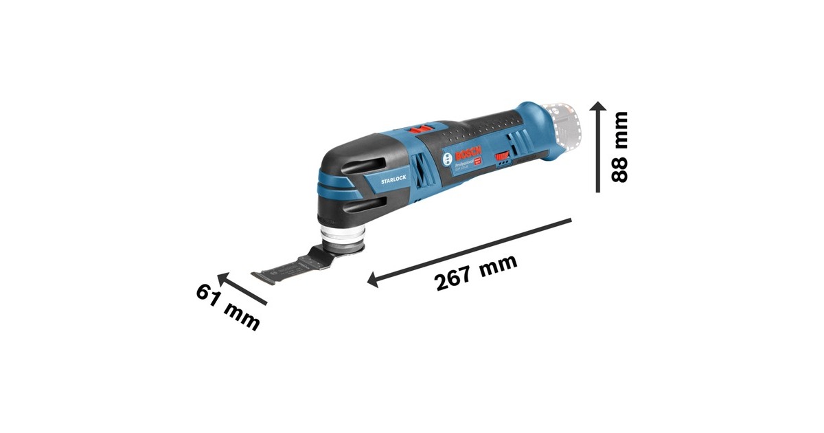 Bosch Akku-Multi-Cutter GOP 12V-28 Professional, 12Volt, Multifunktions-Werkzeug(blau/schwarz, 2x Li-Ionen Akku 3,0Ah, in L-BOXX)