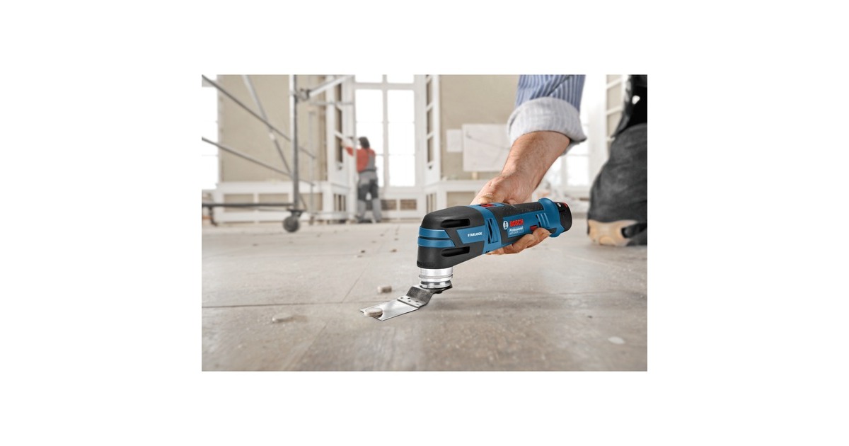 Bosch Akku-Multi-Cutter GOP 12V-28 Professional, 12Volt, Multifunktions-Werkzeug(blau/schwarz, 2x Li-Ionen Akku 3,0Ah, in L-BOXX)
