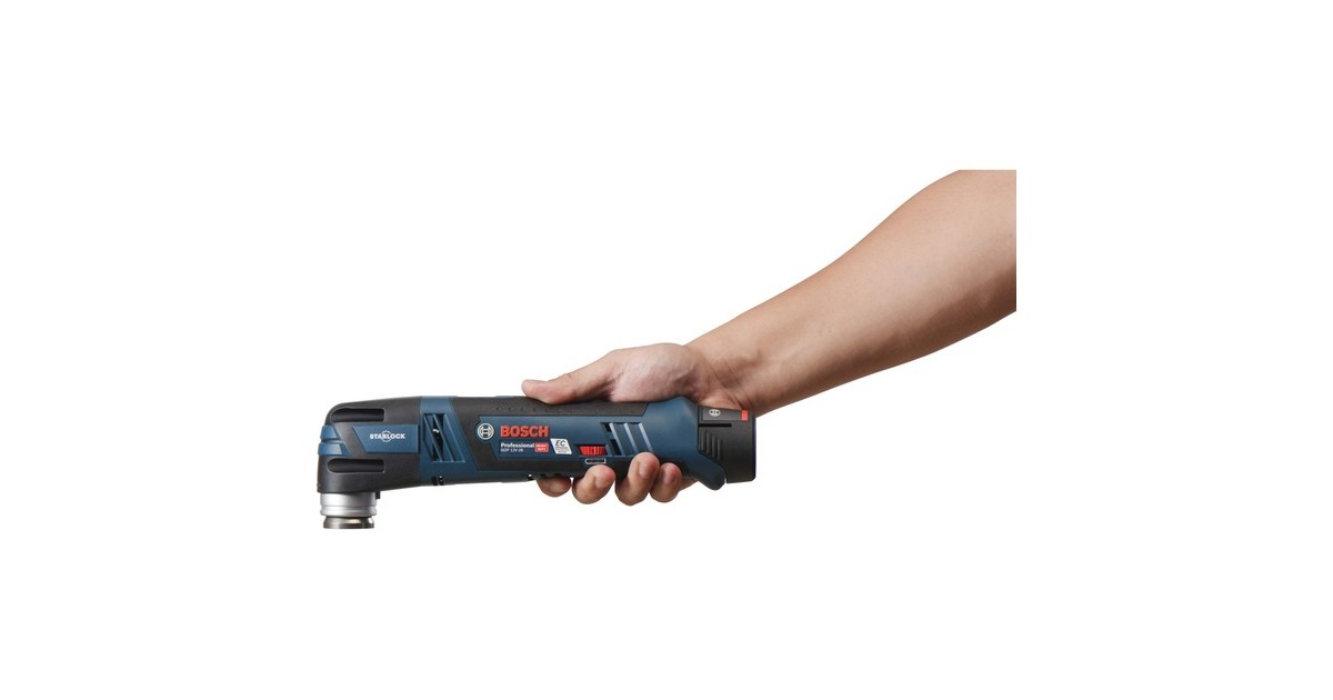 Bosch Akku-Multi-Cutter GOP 12V-28 Professional, 12Volt, Multifunktions-Werkzeug(blau/schwarz, 2x Li-Ionen Akku 3,0Ah, in L-BOXX)