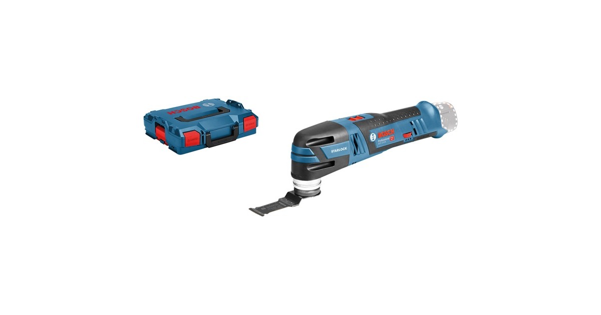 Bosch Akku-Multi-Cutter GOP 12V-28 Professional, Multifunktions-Werkzeug(blau/schwarz, ohne Akku und Ladegerät, L-BOXX)
