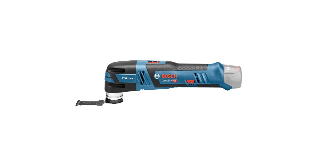 Bosch Akku-Multi-Cutter GOP 12V-28 Professional, Multifunktions-Werkzeug(blau/schwarz, ohne Akku und Ladegerät, L-BOXX)