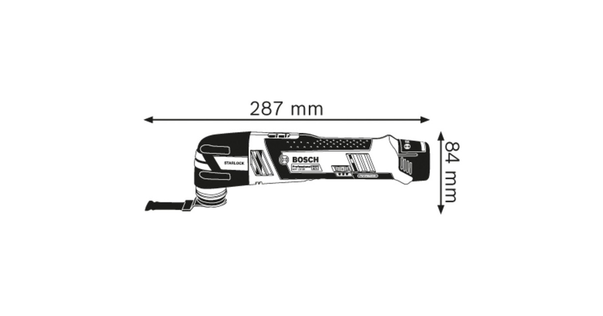 Bosch Akku-Multi-Cutter GOP 12V-28 Professional, Multifunktions-Werkzeug(blau/schwarz, ohne Akku und Ladegerät, L-BOXX)