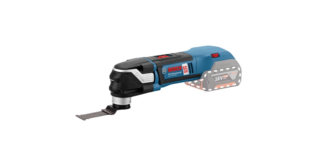 Bosch Akku-Multi-Cutter GOP 18V-28 solo Professional, Multifunktions-Werkzeug(blau/schwarz, ohne Akku und Ladegerät)