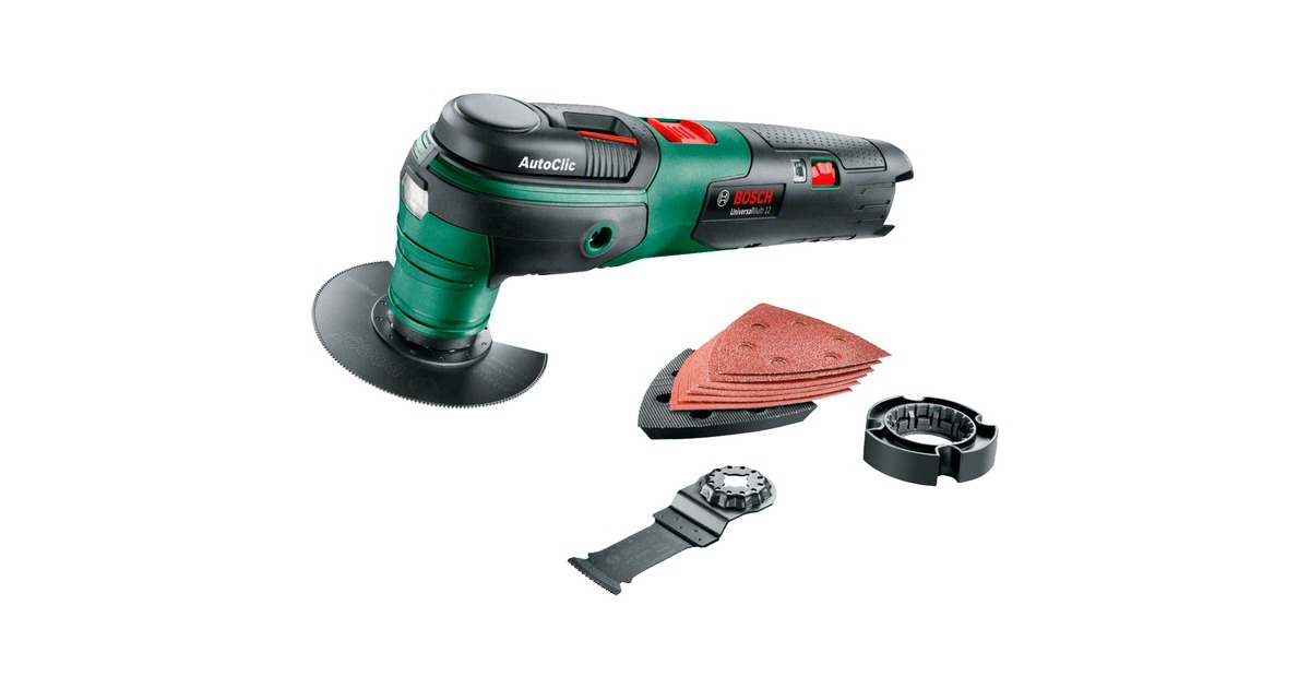 Bosch Akku-Multifunktions-Werkzeug UniversalMulti 12 solo, 12Volt(grün/schwarz, ohne Akku und Ladegerät)