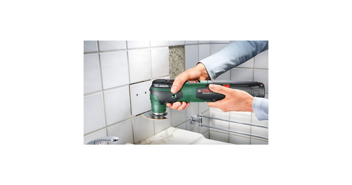 Bosch Akku-Multifunktions-Werkzeug UniversalMulti 12 solo, 12Volt(grün/schwarz, ohne Akku und Ladegerät)
