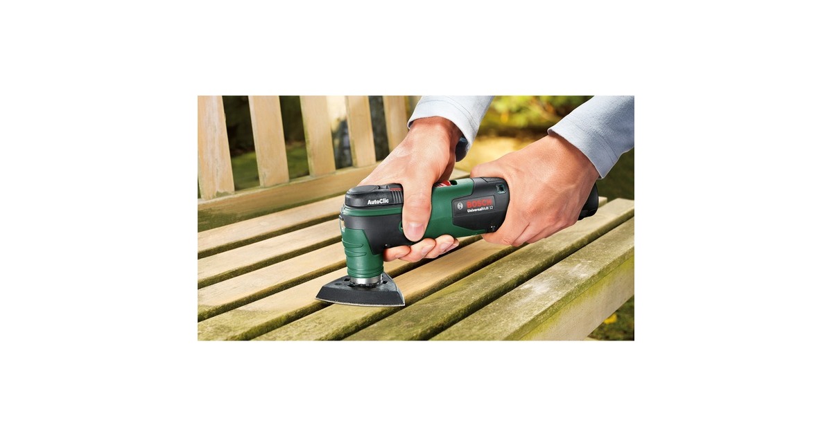 Bosch Akku-Multifunktions-Werkzeug UniversalMulti 12 solo, 12Volt(grün/schwarz, ohne Akku und Ladegerät)