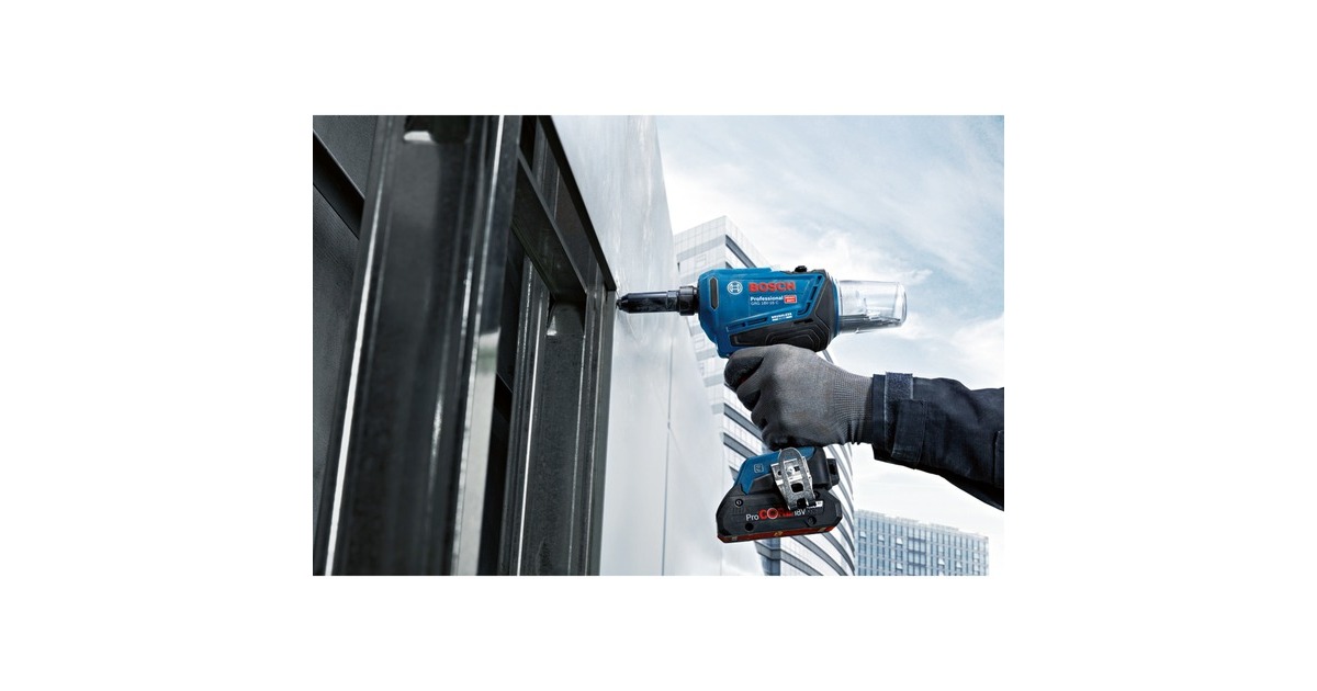 Bosch Akku-Nietpistole GRG 18V-16 C Professional, 18Volt(blau/schwarz, 2x Li-Ion Akku ProCORE18V 4,0Ah, in L-BOXX)