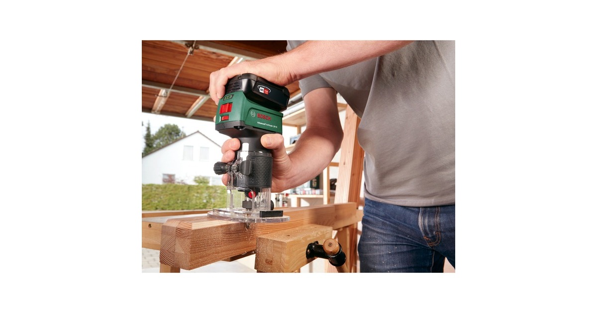 Bosch Akku-Oberfräse AdvancedTrimRouter 18V-8(grün/schwarz, ohne Akku und Ladegerät, POWER FOR ALL ALLIANCE)