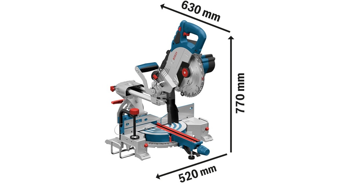 Bosch Akku-Paneelsäge BITURBO GCM 18V-216 Professional solo, Kapp-und Gehrungssäge(blau, ohne Akku und Ladegerät)