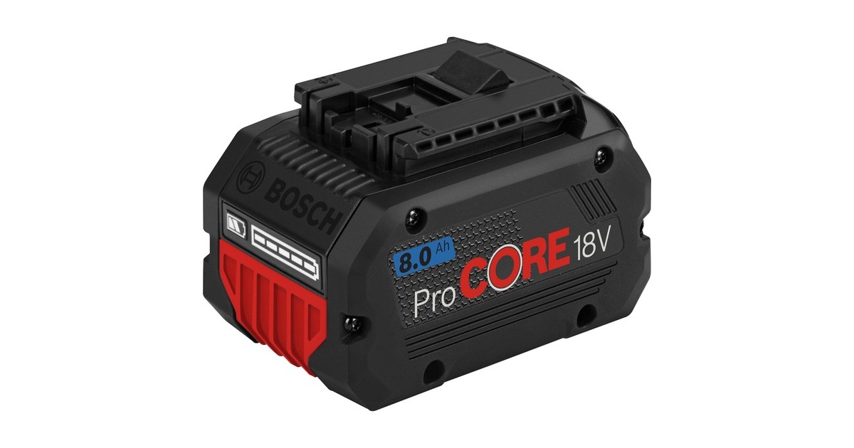 Bosch Akku ProCORE 18V 8.0Ah Professional(schwarz/rot, AMPShare Alliance)