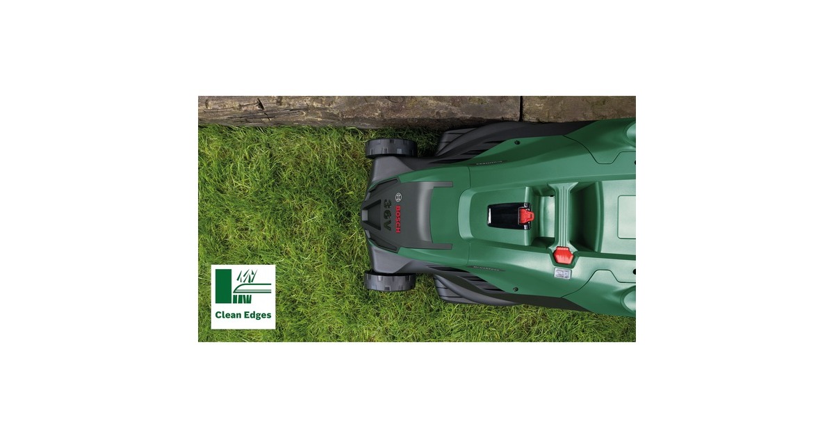 Bosch Akku-Rasenmäher AdvancedRotak 36V-40-650, 36Volt(grün/schwarz, 2x Li-Ionen Akku 4,0Ah, POWER FOR ALL)