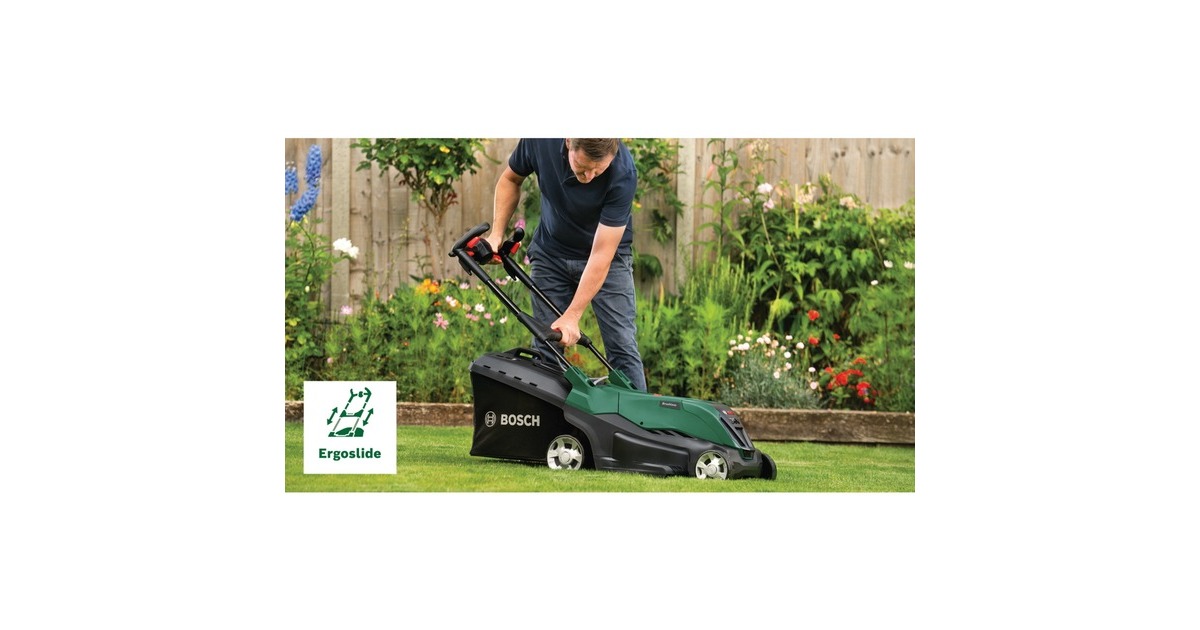 Bosch Akku-Rasenmäher AdvancedRotak 36V-40-650, 36Volt(grün/schwarz, 2x Li-Ionen Akku 4,0Ah, POWER FOR ALL)