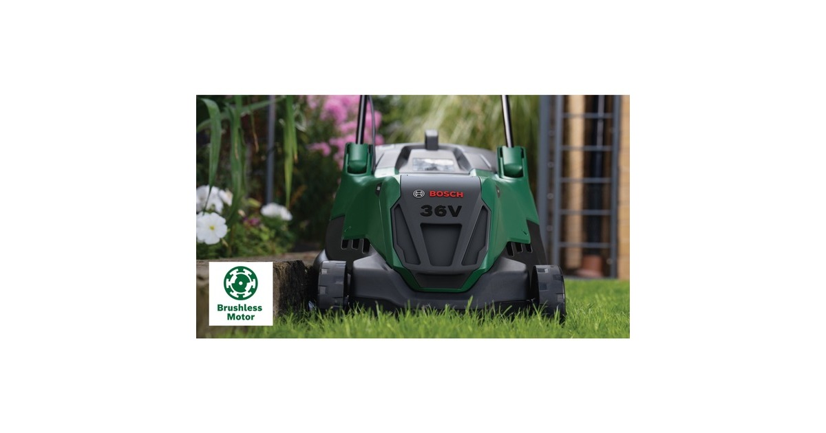 Bosch Akku-Rasenmäher AdvancedRotak 36V-44-750, 36Volt(grün/schwarz, Li-Ionen Akku 4,0Ah, POWER FOR ALL)