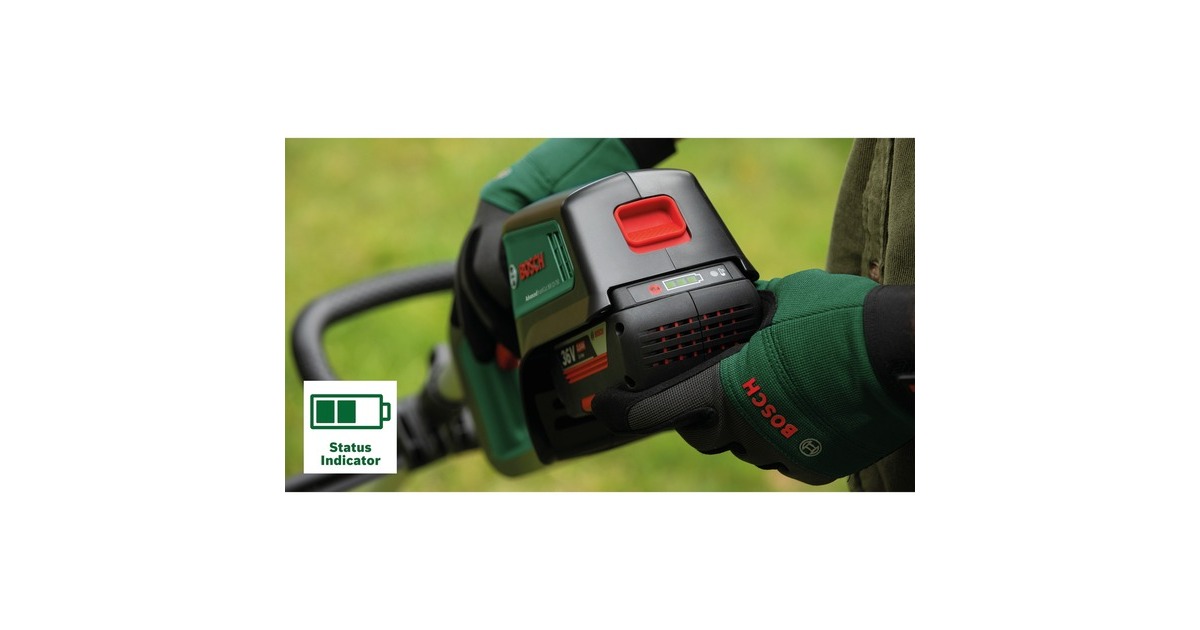 Bosch Akku-Rasentrimmer Advanced Brushcut 36V-23-750, 36Volt(grün/schwarz, Li-Ionen Akku 2,0Ah, POWER FOR ALL)