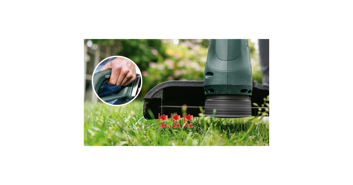 Bosch Akku-Rasentrimmer EasyGrassCut 18-260, 18Volt(grün/schwarz, 2x Li-Ionen Akku 2,0Ah, POWER FOR ALL ALLIANCE)