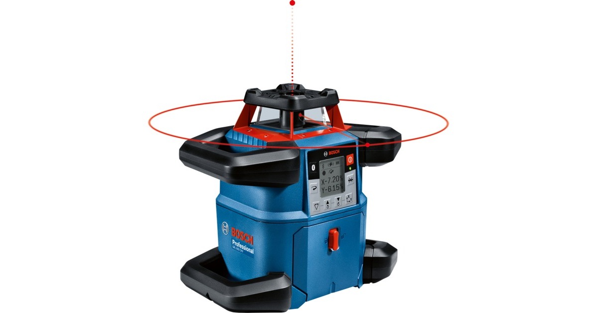 Bosch Akku-Rotationslaser GRL 600 CHV Professional, 18Volt(blau, ohne Akku und Ladegerät, rote Laserlinie, in L-BOXX)