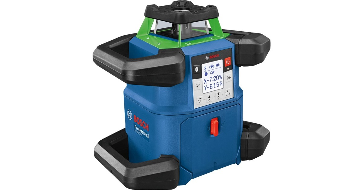 Bosch Akku-Rotationslaser GRL 650 CVHG Professional, 18Volt, mit Halterung(blau, Akku ProCORE18V 4,0Ah, Koffer, grüne Laserlinie)