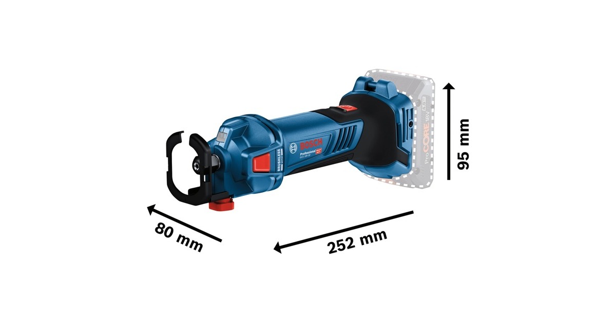 Bosch Akku-Rotationsschneider GCU 18V-30 Professional solo(blau/schwarz, ohne Akku und Ladegerät)