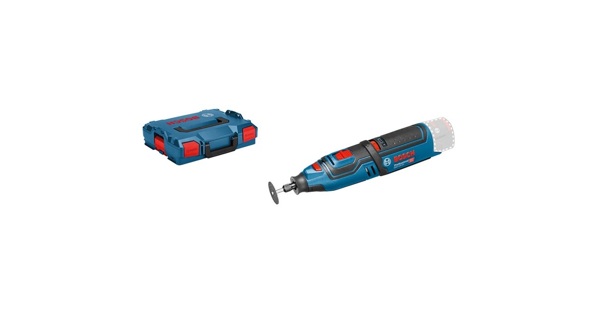 Bosch Akku-Rotationswerkzeug GRO 12V-35 Professional, Multifunktions-Werkzeug(blau/schwarz, ohne Akku und Ladegerät, in L-BOXX)