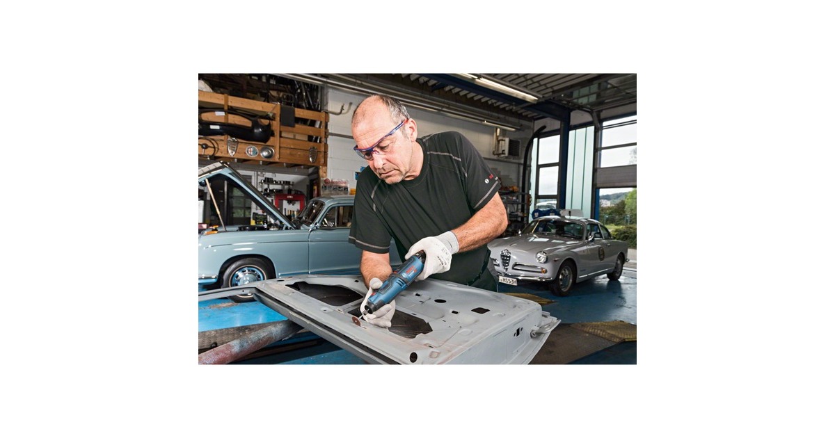 Bosch Akku-Rotationswerkzeug GRO 12V-35 Professional, Multifunktions-Werkzeug(blau/schwarz, ohne Akku und Ladegerät, in L-BOXX)