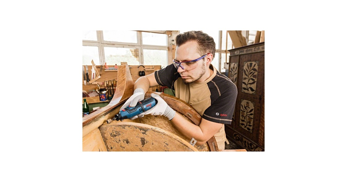 Bosch Akku-Rotationswerkzeug GRO 12V-35 Professional, Multifunktions-Werkzeug(blau/schwarz, ohne Akku und Ladegerät, in L-BOXX)