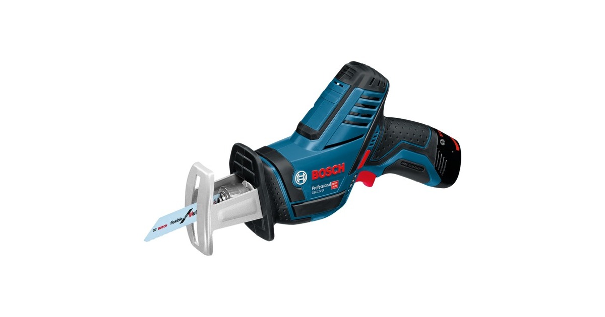 Bosch Akku-Säbelsäge GSA 12V-14 Professional, 12Volt(blau/schwarz, 2x Li-Ionen Akku 3,0Ah, in L-BOXX)