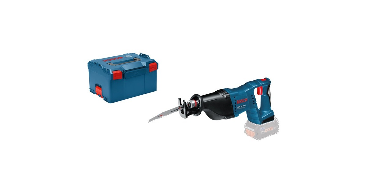 Bosch Akku-Säbelsäge GSA 18 V-LI Professional, 18Volt(blau/schwarz, ohne Akku und Ladegerät, in L-BOXX)