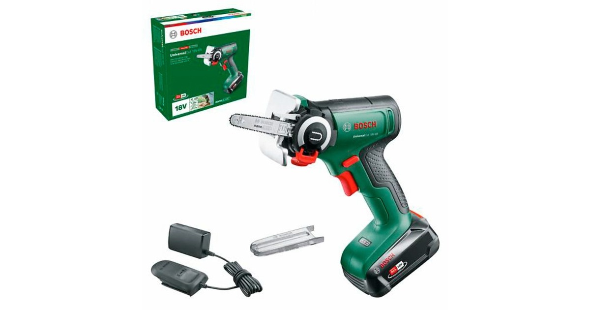 Bosch Akku-Säge NanoBlade UniversalCut 18V-65, 18Volt, Kettensäge(grün/schwarz, Li-Ionen Akku 2,5Ah, POWER FOR ALL ALLIANCE)