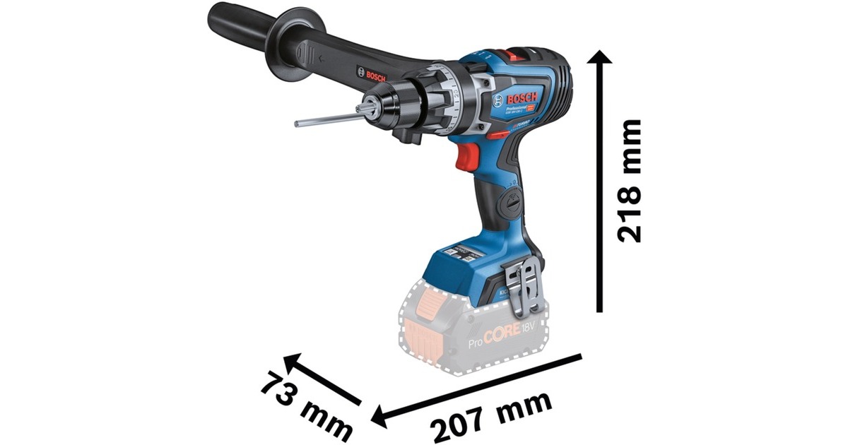 Bosch Akku-Schlagbohrschrauber BITURBO GSB 18V-150 C Professional solo, 18Volt(blau/schwarz, ohne Akku und Ladegerät)