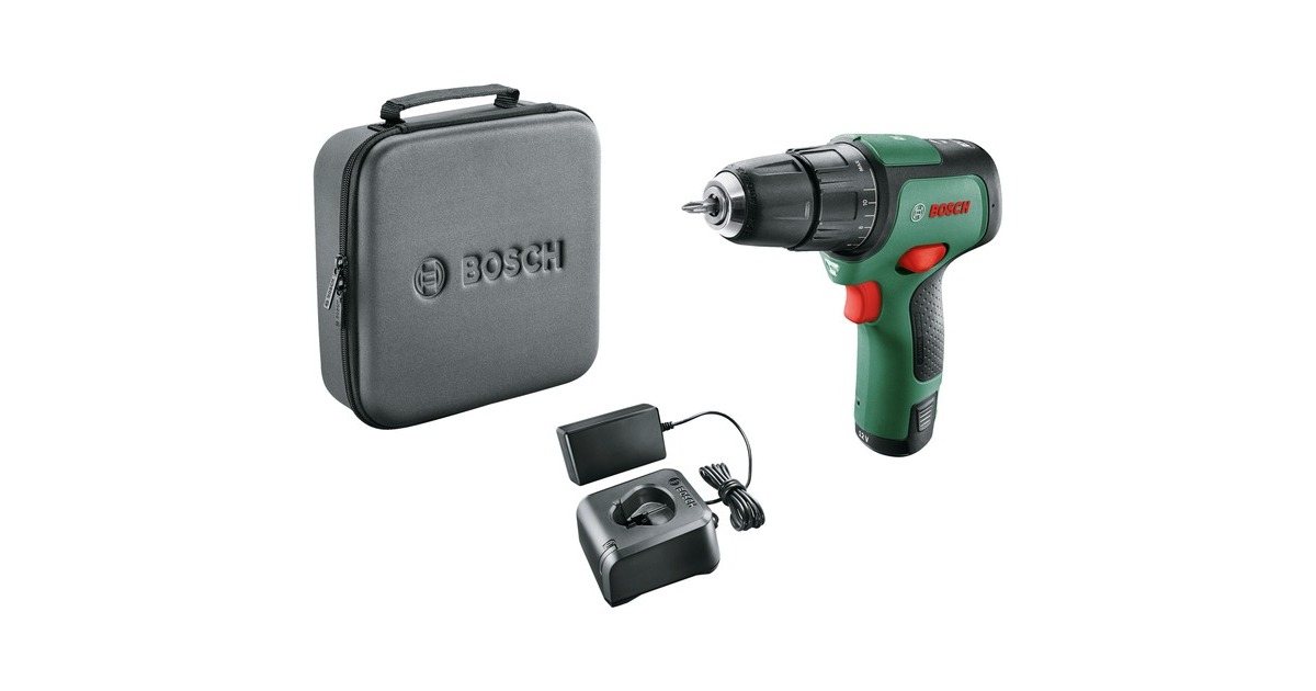 Bosch Akku-Schlagbohrschrauber EasyImpact 12, 12Volt, Schlagbohrmaschine(grün/schwarz, Li-Ionen Akku 2,0Ah)