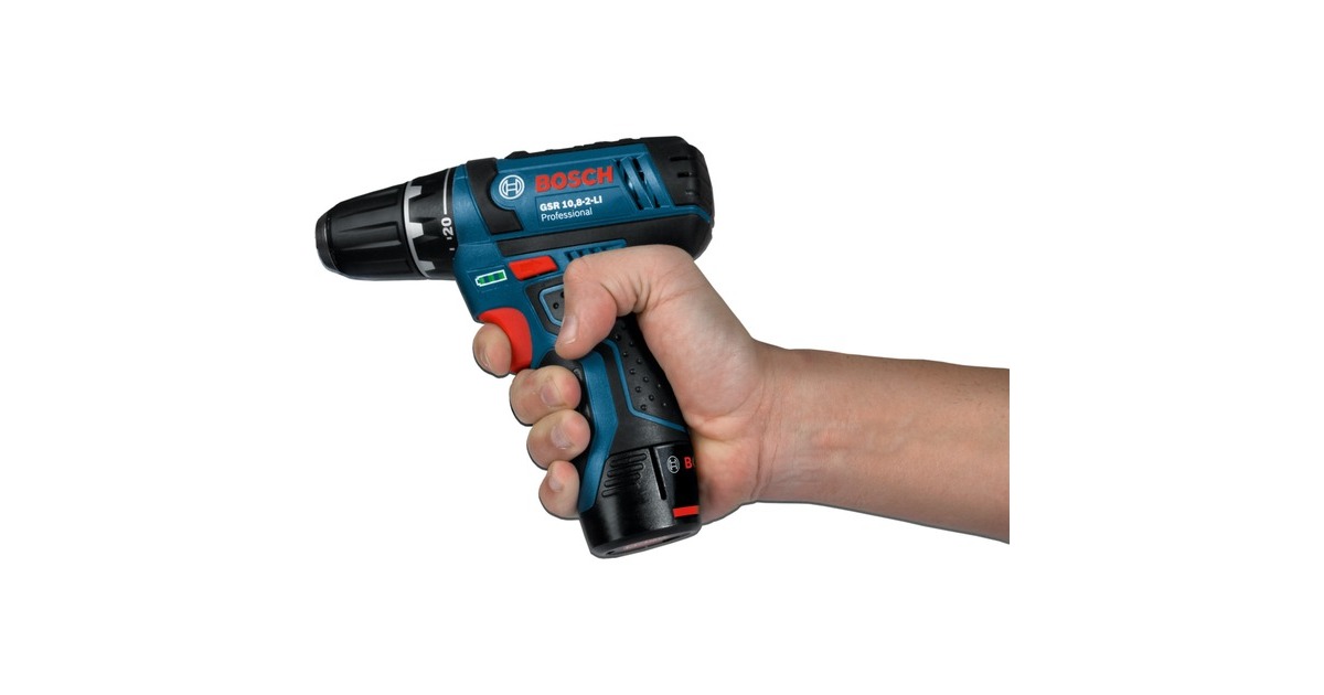 Bosch Akku-Schlagbohrschrauber GSB 12V-15 Professional, 12 Volt(blau/schwarz, 2x Li-Ionen Akku 2,0Ah, 25 Bits)