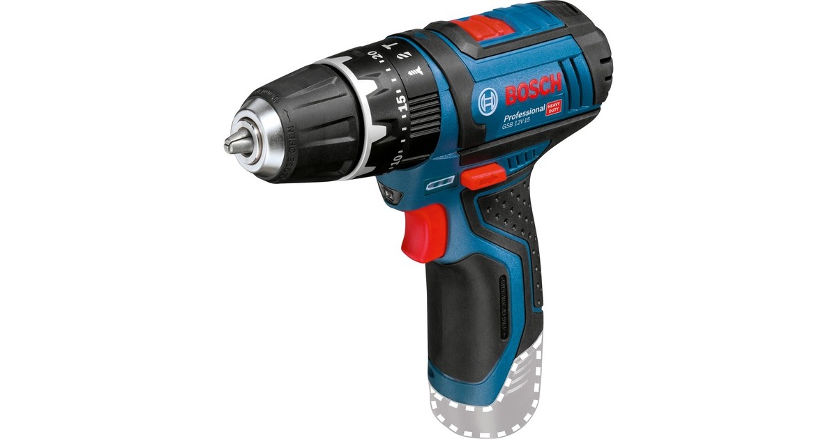 Bosch Akku-Schlagbohrschrauber GSB 12V-15 solo Professional, 12 Volt(blau/schwarz, ohne Akku und Ladegerät)