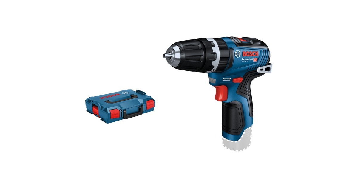 Bosch Akku-Schlagbohrschrauber GSB 12V-35 solo Professional, 12 Volt, Schlagbohrmaschine(blau/schwarz, ohne Akku und Ladegerät, mit L-BOXX)
