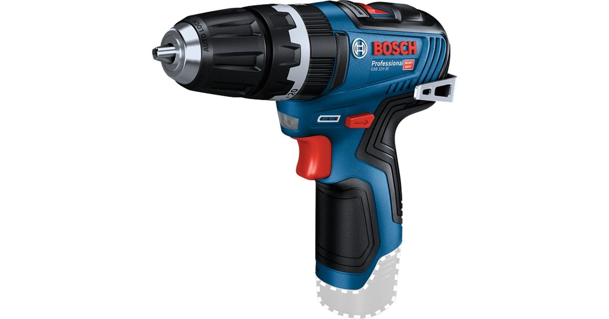 Bosch Akku-Schlagbohrschrauber GSB 12V-35 solo Professional, 12 Volt, Schlagbohrmaschine(blau/schwarz, ohne Akku und Ladegerät, mit L-BOXX)