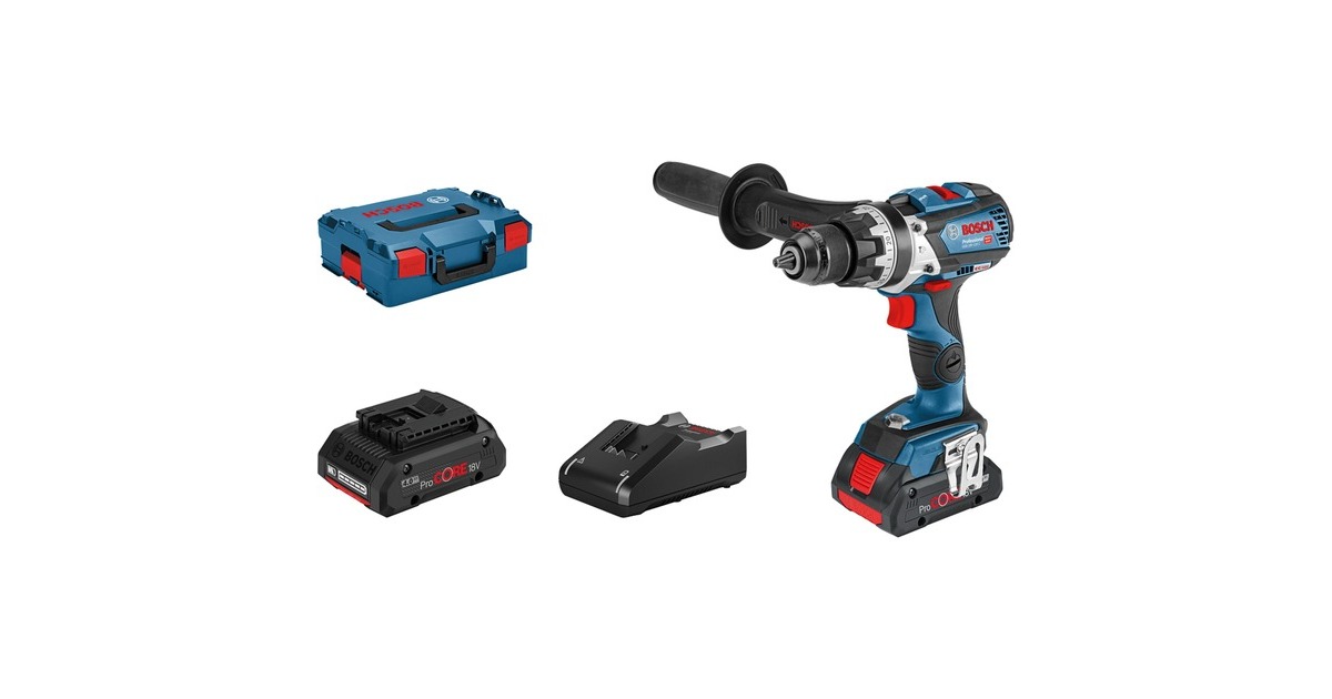 Bosch Akku-Schlagbohrschrauber GSB 18V-110 C Professional, 18Volt(blau/schwarz, 2x Akku ProCORE18V 4,0Ah, L-BOXX)