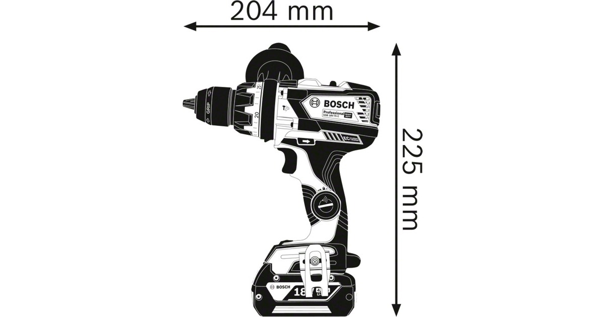 Bosch Akku-Schlagbohrschrauber GSB 18V-110 C Professional solo, 18Volt, Schlagbohrmaschine(blau/schwarz, ohne Akku und Ladegerät, L-BOXX)